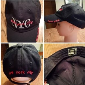 NYC black baseball cap snap back hat